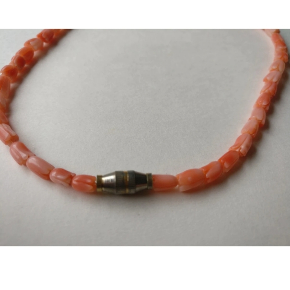 🇨🇦 Vintage 80s genuine coral chocker necklace - Picture 5 of 9